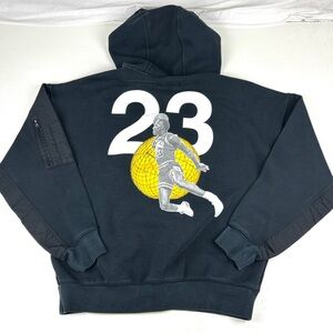 Nike X Jordan Engineered Flight Hoodie Sweatshirt Men Medium Black Jumpman